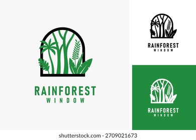 Design des Logo-Symbols im Regenwaldfenster