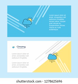 Raining abstract corporate business banner template, horizontal advertising business banner.
