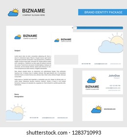 Raining Business Letterhead, Envelope and visiting Card Design vector template