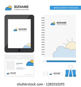 Raining Business Logo, Tab App, Diary PVC Employee Card and USB Brand Stationary Package Design Vector Template