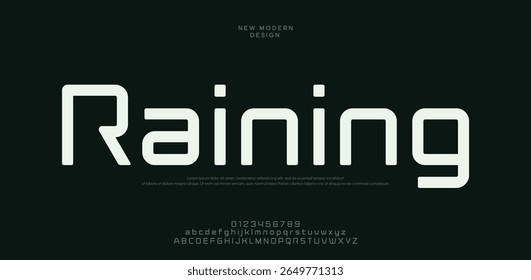 Raining calligraphy alphabet small lettering a to z font family