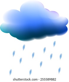 Raining Cloud Stock Vector (Royalty Free) 255589882 | Shutterstock