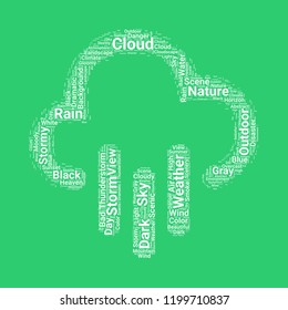 Raining cloud icon
