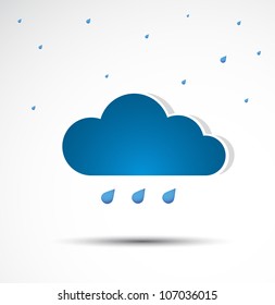 It is raining. Cloud icon. Vector