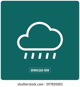 raining cloud vector icon weather forecast