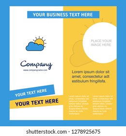 Raining Company Brochure Template. Vector Busienss Template