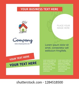 Raining Company Brochure Template. Vector Busienss Template