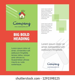 Raining Company Brochure Title Page Design. Company profile, annual report, presentations, leaflet Vector Background