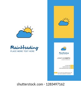Raining Creative Logo and business card. vertical Design Vector