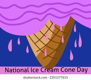 raining ice cream. National Ice Cream Cone Day on September 22