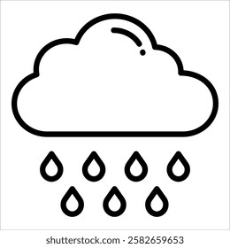 Raining Icon Element For Design