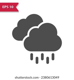 Raining Icon - Rain, Weather, Cloud, Cloudy, Raindrop, Droplet. Professional, pixel perfect icon, EPS 10 format.