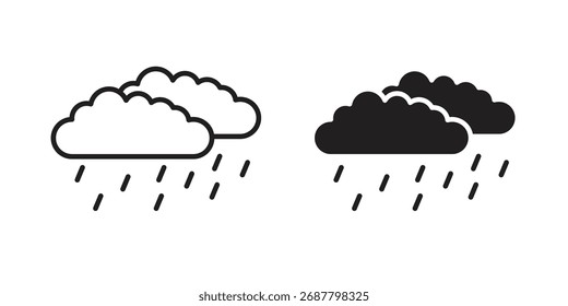 Raining icons simple vector set. logo sign symbol set