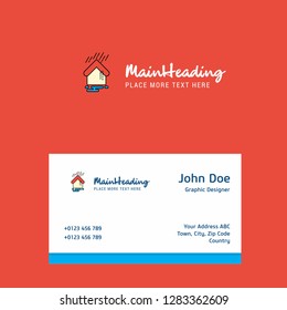 Raining logo Design with business card template. Elegant corporate identity. - Vector