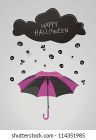 It's raining on a Halloween