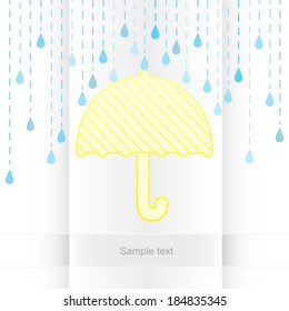 Raining on a umbrella
