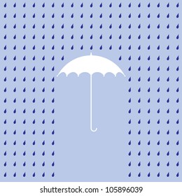 raining on a umbrella - illustration