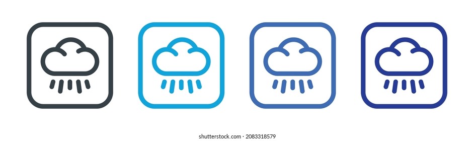 Raining season icon. Cloud with rain icon graphic design.