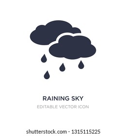 raining sky icon on white background. Simple element illustration from Weather concept. raining sky icon symbol design.