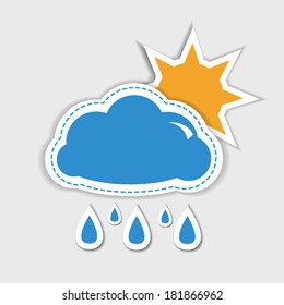 Raining sunny icon