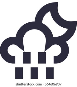 Raining Vector Icon 