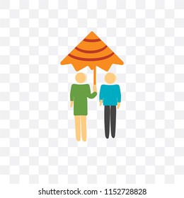Raining vector icon isolated on transparent background, Raining logo concept