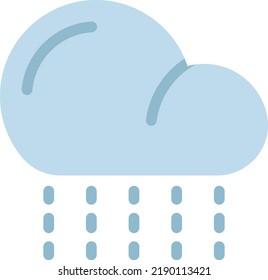 ilustración de Vector de lluvia en un fondo transparente. Símbolos de calidad superior. Iconos vectoriales de color de línea para el concepto y el diseño gráfico.