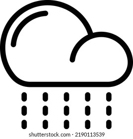 regnende Vektorgrafik auf transparentem Hintergrund. Hochwertige Symbole. Dünne Vektorsymbole für Konzept und Grafikdesign.