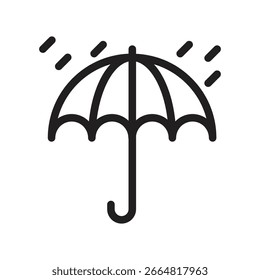 Icono de contorno de Vector de lluvia. Archivo EPS 10 