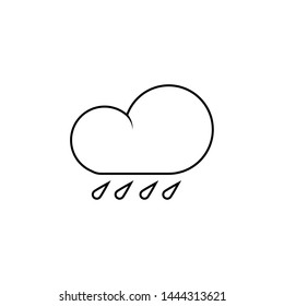 Raining vector simple line icon