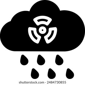 rainout glyph icon illustration vector