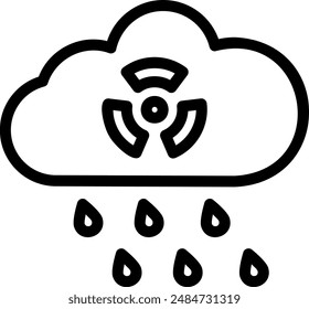 rainout line icon illustration vector