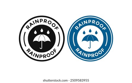 Vetor de design de logotipo impermeável. Adequado para negócios, proteção, informações e rótulo do produto