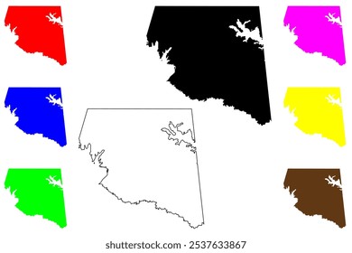 Rains County, Texas (Counties in Texas, United States of America,USA, U.S., US) map vector illustration, scribble sketch Rains map