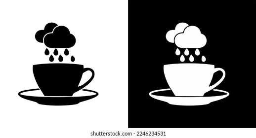 logotipo del vector de vidrio de agua de lluvia
