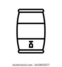 rainwater collection barrel sustainability line icon vector. rainwater collection barrel sustainability sign. isolated contour symbol black illustration
