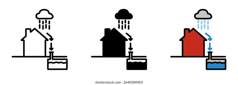 Rainwater Collection is gathering rain from roofs or surfaces to be stored for later use.