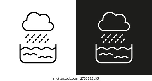 Rainwater Collector - Vektorsymbol für bearbeitbare Zeilen.