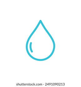 Icono de gota de agua. Aislado sobre fondo blanco. 