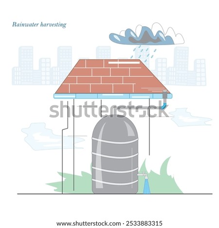 Rainwater harvesting is the collection and storage of rainwater from rooftops or surfaces for reuse, reducing reliance on groundwater and preventing water runoff.