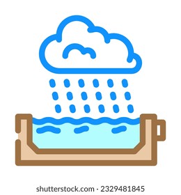 rainwater harvesting environmental color icon vector. rainwater harvesting environmental sign. isolated symbol illustration