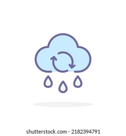 Rainwater Harvesting Icon In Filled Outline Style. For Your Design, Logo. Vector Illustration.