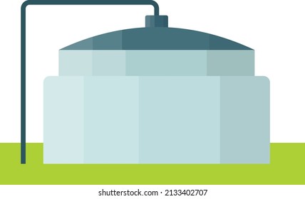 Rainwater harvesting Tank Concept, Rapid sand filter vector icon design, Water Treatment and Purification Plant symbol, Environment Friendly Industry Sign,Desalination Biotechnology stock illustration
