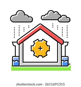 rainwater harvesting water saving color icon vector. rainwater harvesting water saving sign. isolated symbol illustration