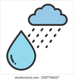 Rainwater Icon Element For Design