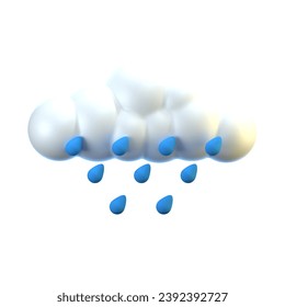 rainy 3D Illustration Icon Pack Element