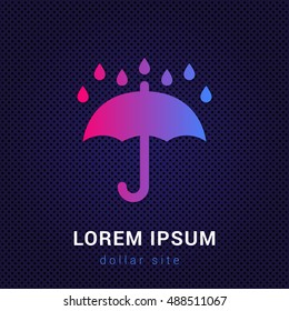 Rainy Blue & Red colorful gradient attractive bright material Icon / Logo Design