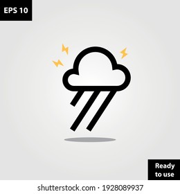 Rainy cloud, climate and weather company office logo vector template design. Ready to use, easy for edit.