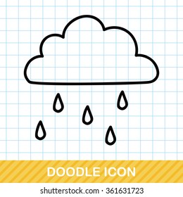 rainy cloud doodle