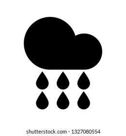rainy cloud favorites icon vector